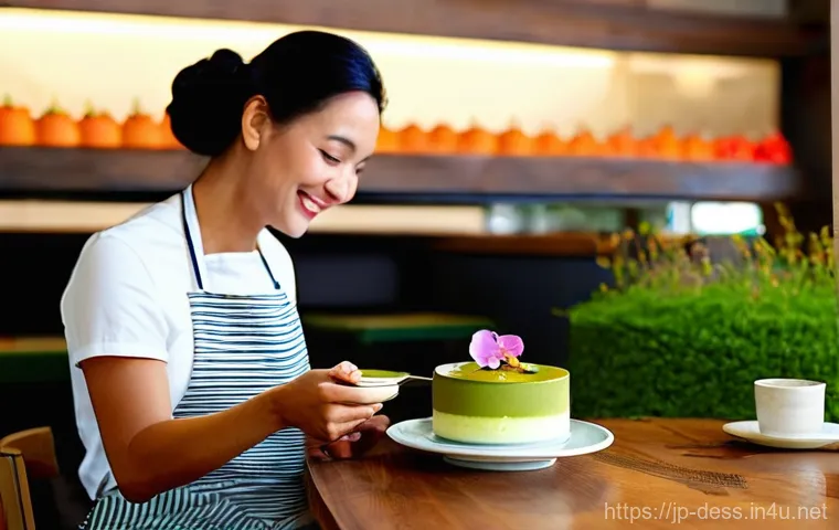 디저트 전문가의 직업 윤리와 책임감 - **Exquisite Vegan & Gluten-Free Dessert with Sustainable Flair:**
    A beautifully composed, close-...