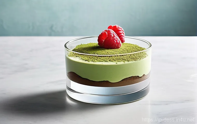 디저트 전문가의 창의적인 아이디어 발굴 - **Prompt 2: Innovative Yuzu Kosho Cheesecake Fusion**
    A pristine slice of "Yuzu Kosho Cheesecake...